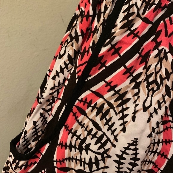 XL strapless Mini Dress from Xhilaration black white, tan & bright coral colors - Picture 4 of 11